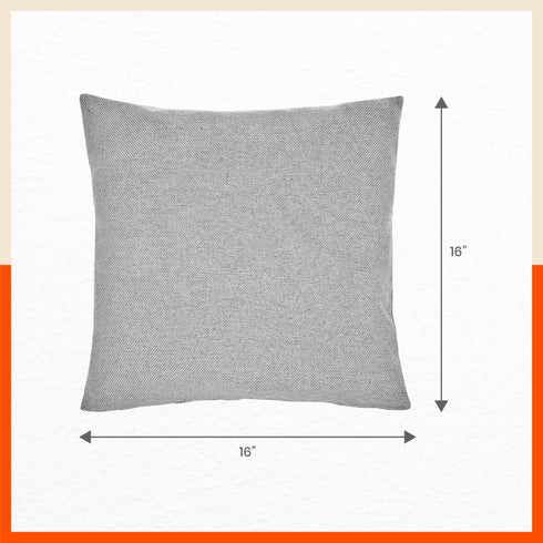 AKIRA Jute Cushion Covers For Home | Multicolour (Set of 3 - 16 x 16 Inches)